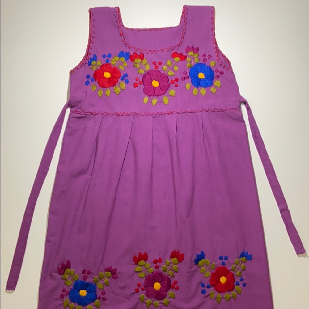 Embroidered Traditional Mexican Girl Dress